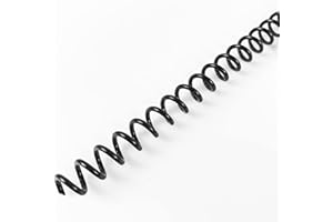 Binditek 100 Pack Plastic Spiral Binding Coils, 6mm(1/4"), 30 Sheet Capacity, 4:1 Pitch, Black, 48Loops, for Letter Size, for Students and Coworkers