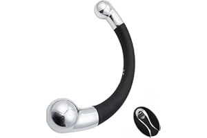 Tabuy Dual-Ended Vibrating Prostate Massager Dildo,Curved Anal Butt Plug Vibrator,Butt Plug Adult Toys Male Sex Toys for Men 