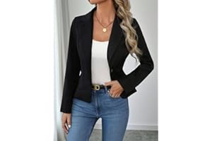 Women’s Work Blazer Stretchy Slim Fit Office Business Casual Suit Coat with Pockets