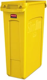 Rubbermaid Commercial Vented Slim Jim Waste Receptacle 87 L Yellow