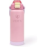 ODYX Vapor Bottle – 24oz Insulated Stainless Steel Water Bottle with Dual Flip Lid, Straw & Spout, Leakproof, BPA-Free, Travel Tumbler with Handle, for Kids, Teens, or Adults (Amethyst Pearl)