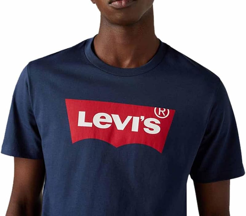 Graphic Set-in Neck T-Shirt, Dress Blues, M Hombre