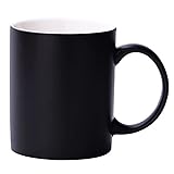 HOMEYES Black Novelty Coffee Mugs, 330 ML 11.2