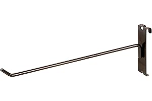 Econoco 10” Display Hooks, Gridwall Hooks, Grid Hook for Gridwall, Display Hooks For Panel, Black, (Pack of 96)