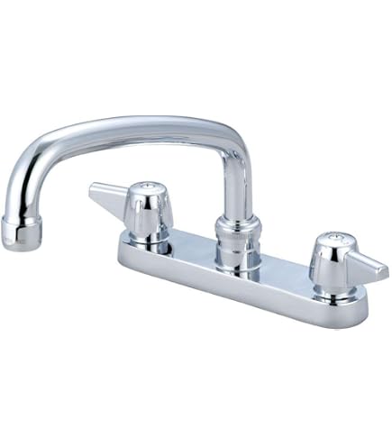 B 0225 LN CC CR T S Brass Double Pantry Faucet, deck mount, 4in. O | Bresco