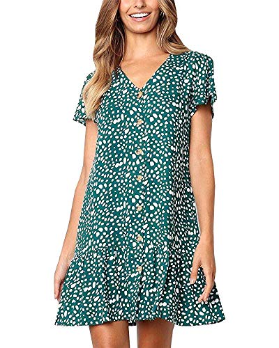 Imysty Polka Dot Ruffles Mini Dress