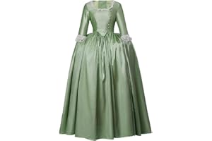 MYHEROCOS Women's Hamilton Elizabeth Schuyler Dress Gown Musical Hamilton Cosplay Costume