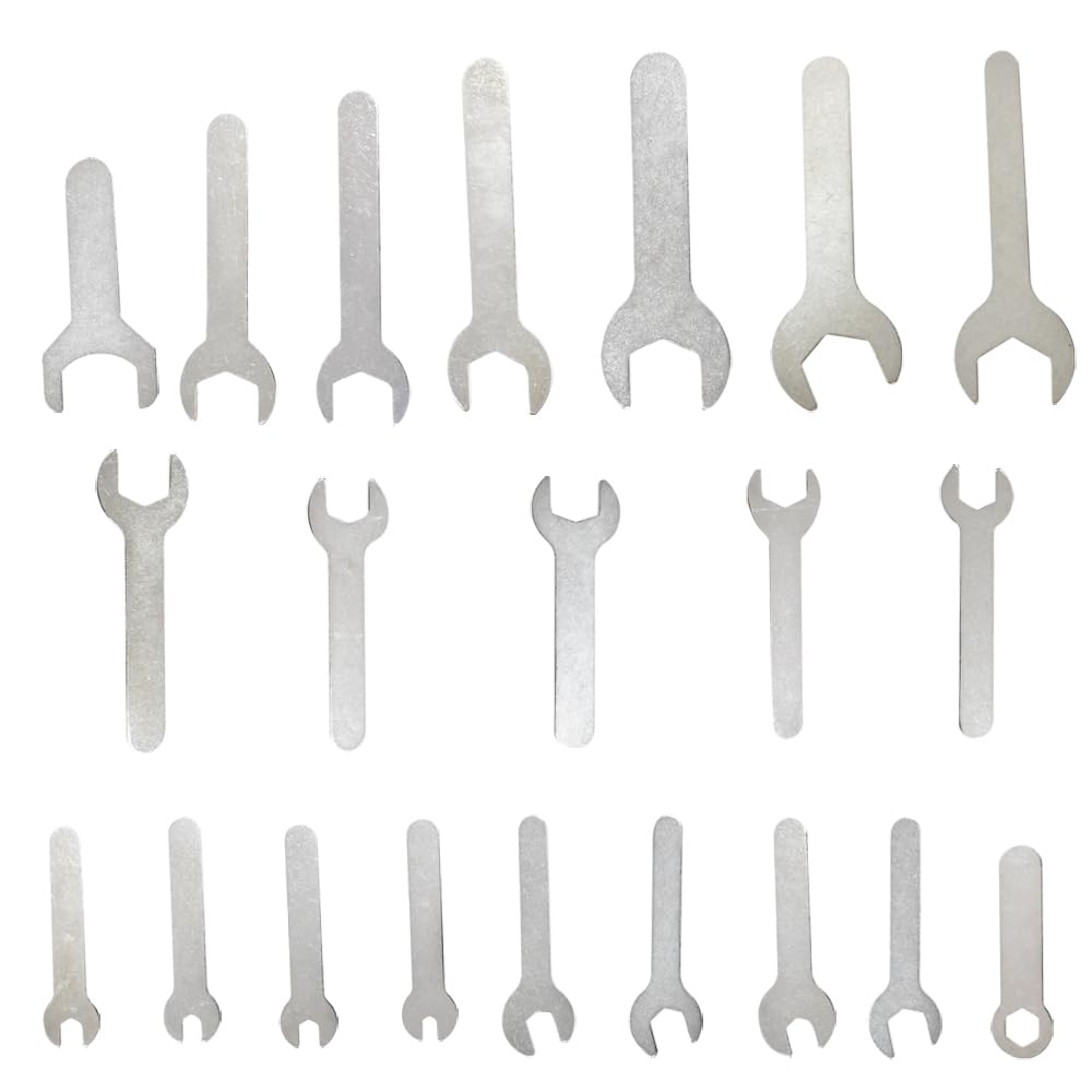 Pirhosigma 1.5-2mm Thin Brake Wrench With Offset Adjusting Bolts - Bicycle Tool Kit Cone Spanner for Bike Cycling 4-24mm 21 Sizes