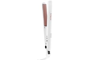Conair Double Ceramic 1'' Flat Iron, 25mm Hair Straightener, 410°F High Ceramic Heat, 30-second Heat-up, Even Heat and Fast S