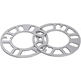 dynofit Universal 5mm Wheel Spacers for 98-120 Multiple Bolts Pattern, Pack of 2 Thin Aluminum Shims Spacer for 4 Lug and 5 L
