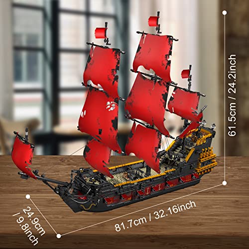 Mould King 13109 Queen Anna's Revenge Pirate Ship Model Building Blocks