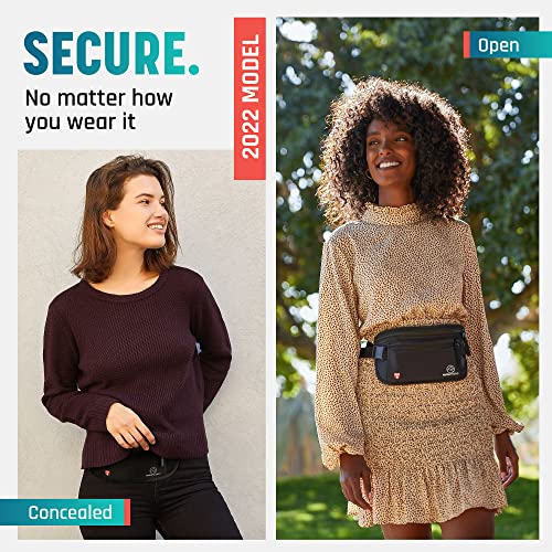 Alpha Keeper Money Belt for Travel Hidden Under Clothes – RFID Blocking Passport Holder & Slim Waist Wallet Pouch for Women & Men, Anti-Theft Travel Accessories