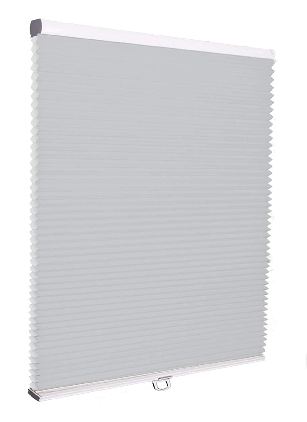 Langla-Shades Cordless Cellular Shades, Honeycomb Window Blinds, Bottom Up (Grey - Light Filtering, 30" W X 72" H)