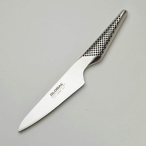 GLOBAL 5 INCH CHEF’S UTILITY KNIFE – LIGHTWEIGHT JAPANESE STAINLESS STEEL, RAZOR-SHARP EDGE, MADE IN JAPAN, GS-3