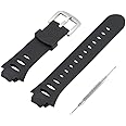 SENCATO Watch Bands Compatible with Suunto Observer Tt St Sr G6 X6HRM, Classic Soft Rubber Replacement Wrist Strap for Suunto Observer Tt St Sr G6 X6HRM Smart Watch Black