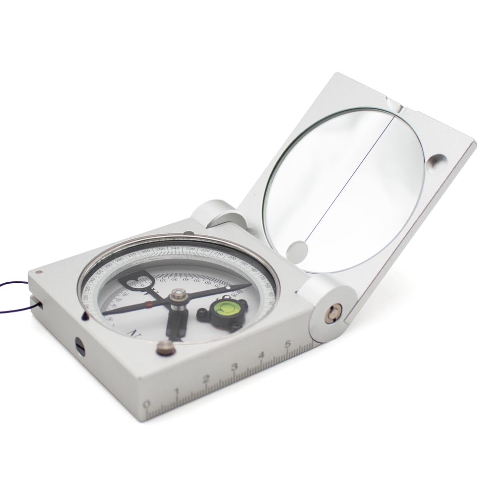 LeTkingok DQL-2A Harbin Geologic Compass, Aluminum alloy theodolite Professional Surveying with Portable Leather Sheath