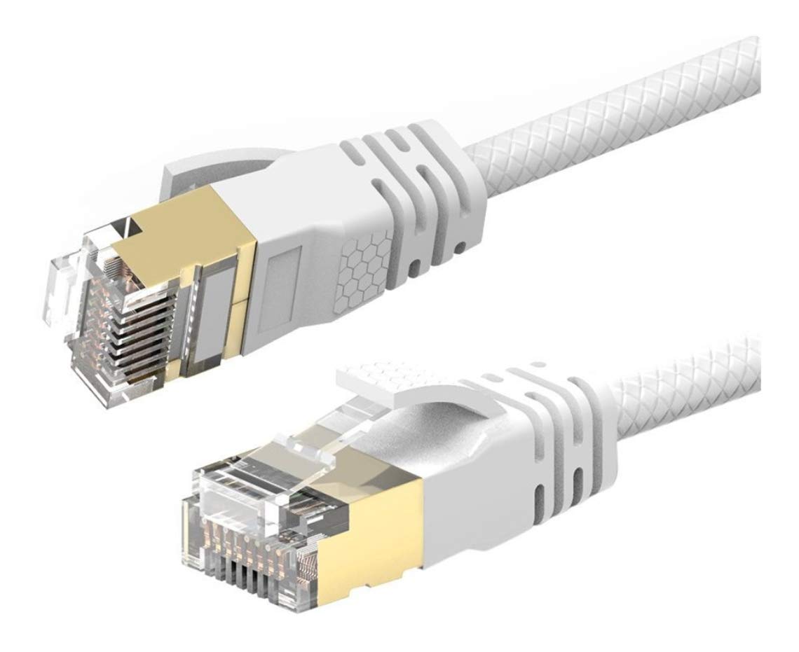 Reulin 1M Cat 7A Ultra Slim - Gigabit Ethernet Network Lan Cable Speed Up to 40Gbs-1000MHz Compatible With Cat5 Cat6 Cat7 Cat7A+ Switch Router Modem For High Speed Networks