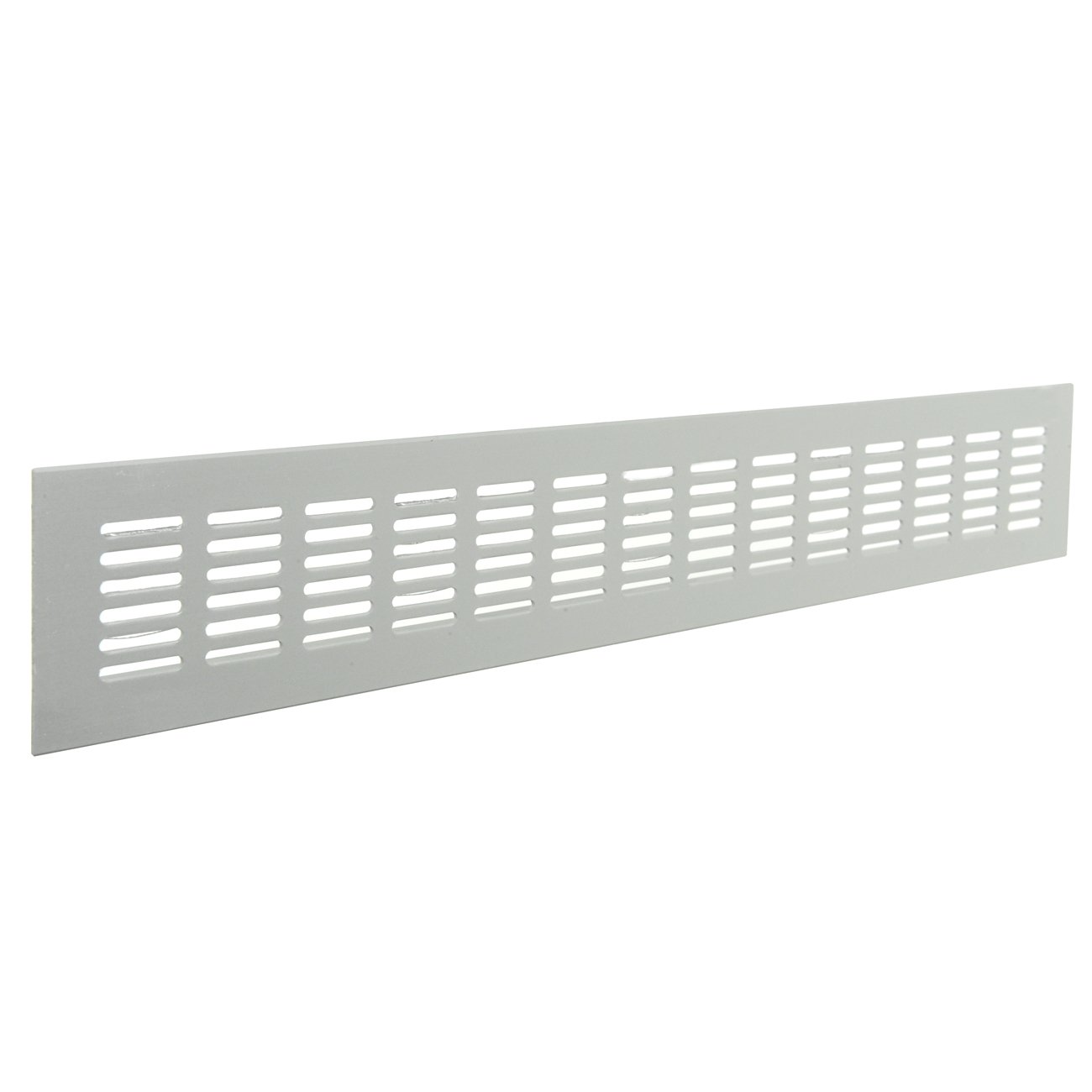 The Ventilation gf386al-y gf386al Rectangular Grill Recessed, Anodised Aluminium, 380 x 60 mm, Grey