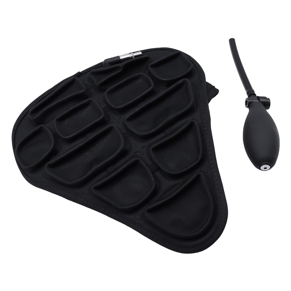 Sarini Gel Bicycle Saddle Cover 26.5 x 24 cm, Soft 3D Airbag, Comfortable Gel Cover for Mountain Bike Spinning Bikes, Bicycle Seat Cushion (Size M)