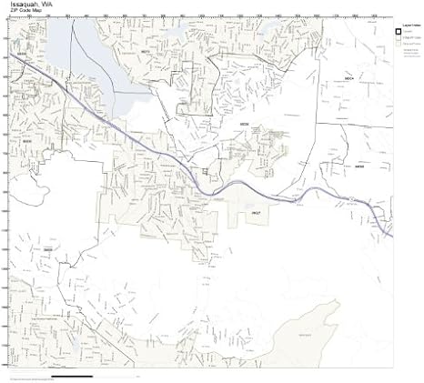 Amazon.com: ZIP Code Wall Map of Issaquah, WA ZIP Code Map Laminated ...