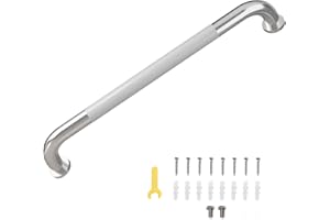 16 Inch Stainless Steel Shower & Bathtub Grab Bar, Anti-Slip Safety Handle with Knurled Grip, Heavy-Duty Wall-Mounted Bathroo