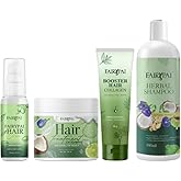 4-Step Daily Hairr-Care Set — Gentle Clean Shampoo 300 ml, Deep-Condition Mask 200 g, Leave-In Lotion 50 ml, Shine Serum 60 ml ｜Sulfate- & Silicone-Free Set 4Pcs.