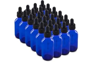 The Bottle Depot - 2 oz Glass Dropper Bottle - 24 Pack - Blue - Tincture Bottles With Dropper