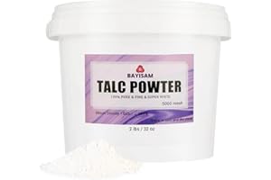 BAYISAM 2 LBS Super Purity High Silicon Content Talcum Powder, 5000 Mesh Microfine Multi-Purpose Talc Powder for Chalk Painting, DIY Cosmetics,Tire Lubrication, Fitness