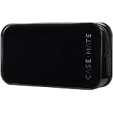 Case-Mate Jelly Makeup Bag - Waterproof Zipper Pouch - Midnight Black | Travel Makeup and Toiletry Bag for Women - Small Cosmetic Makeup Organizer/Case for Hair Accessories and Daily Essentials