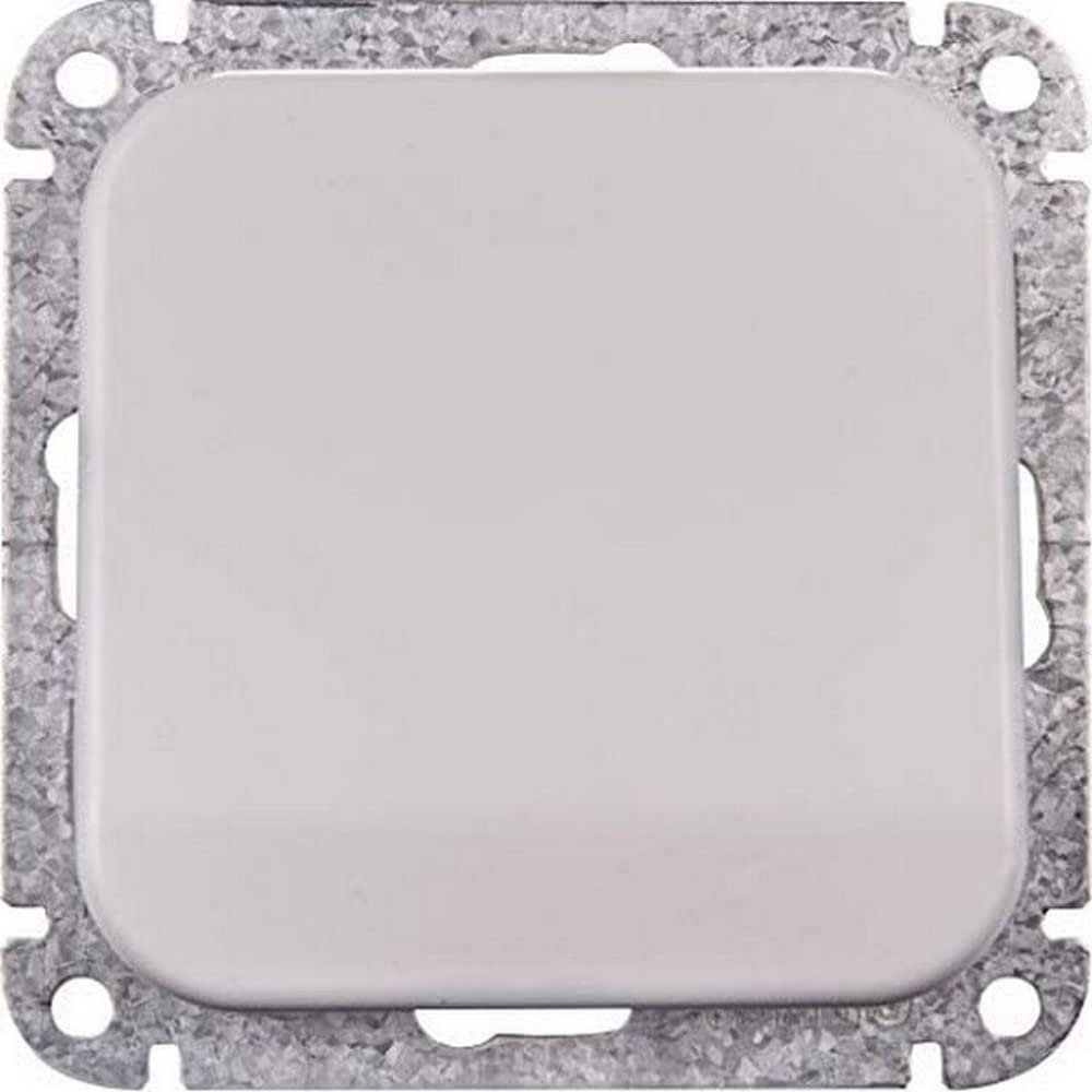 Opus 560.424.27 Cable Outlet with Strain Relief, Alpine White Fusion G-Frame 2-f, Glass, Black