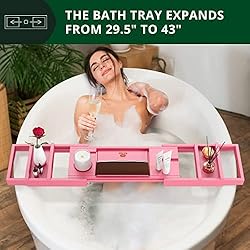 ROYAL CRAFT WOOD Luxury Bathtub Caddy Tray, 1 or 2
