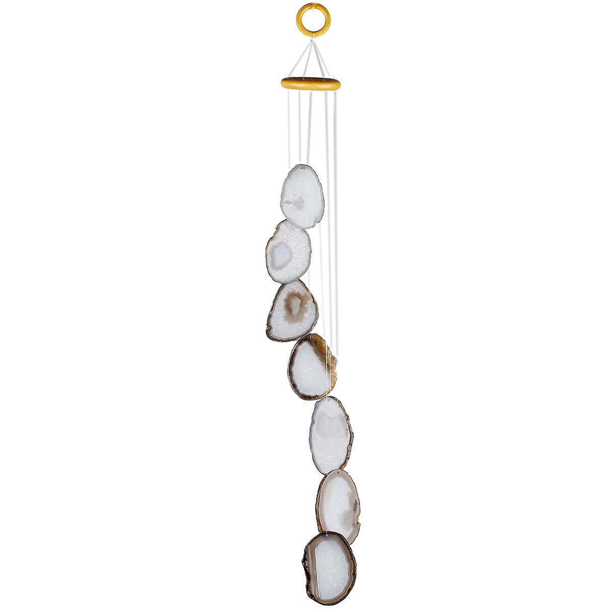 mookaitedecor Agate Wind Chime Mobile, Crystal Stone Wind Chimes for Home, Garden, Patio, Indoor, Outdoor Decor