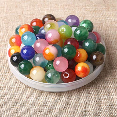 Natural Semi-Precious Gemstone Beads - Round Healing Stones, Pack of 100, 8 mm