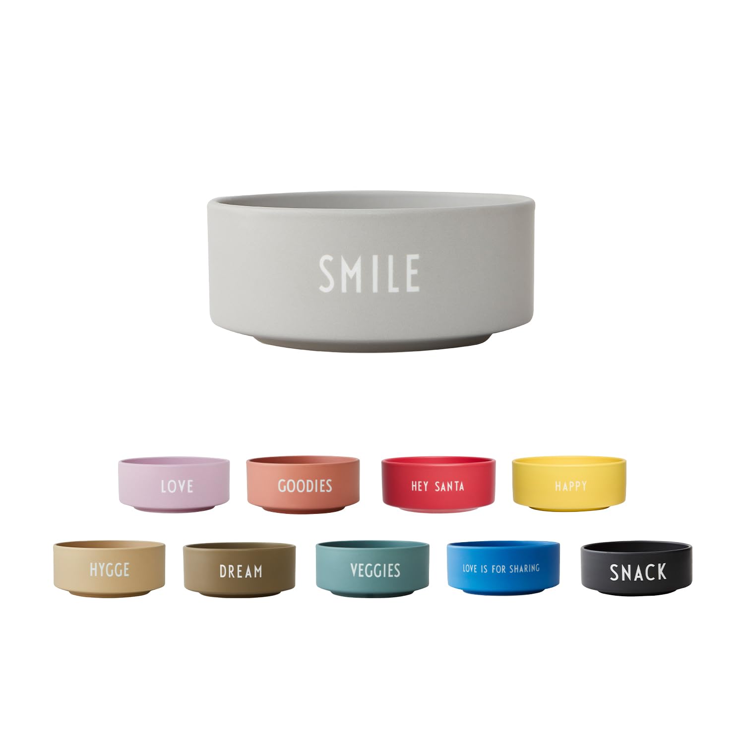 Design Letters Snack Bowl | Ideal for Table Decoration, Festive Party | Porcelain Decorative Bowl with Engraved Letters | Breakfast Bowls for Salad, Cereals, Soup, Popcorn Dishwasher & Microwave Safe