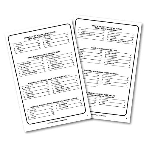 Family FEUD Baby Shower Edition Card Game, Fun Questions Great for Party, 150 Question Cards, 50
