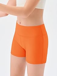 Haloumoning Girls Athletic Shorts Kids High Waisted