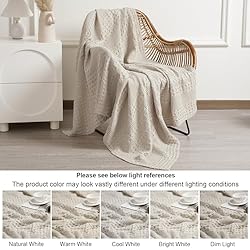 PHF 100% Cotton Waffle Weave Throw Blanket