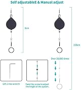 6x VR Cable Management Pulley System Heavy Duty Black Retractable for Immersive view 3
