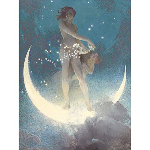 Edwin Blashfield Spring Scattering Stars Painting Art Print Canvas Premium Wall Decor Poster Mural