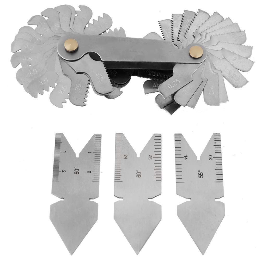 Thread Gauge, Light Point Gauge, Screw Cutting Tool Stainless Steel Fishtail Gauge for Gauge Screw Point