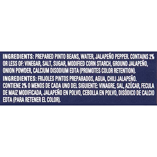 BUSH'S BEST Canned Pinto Beans with Jalapenos (Pack of 12), Source of