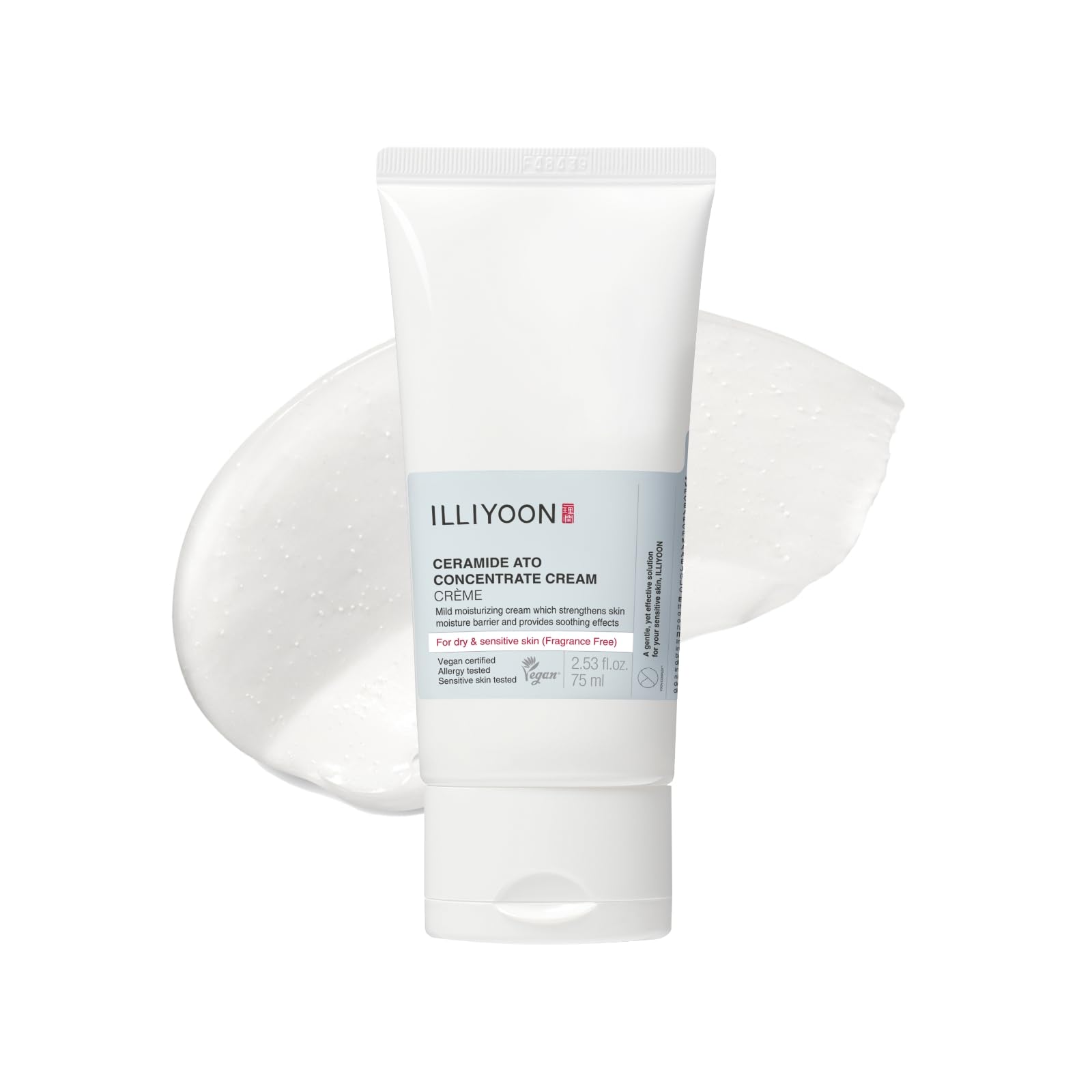 ILLIYOON Ceramide Ato Concentrate Cream (75ml, 2.53 Fl Oz) | Moisturizer for Dry&Sensitive Skin, 100hr Hydration, Restoring Skin Barrier | Gentle for Infants and Adults | Vegan | Fragrance Free — image 1
