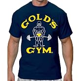 Gold's Gym Classic T-Shirt - Official Licensed - BT-2 (L, Navy)
