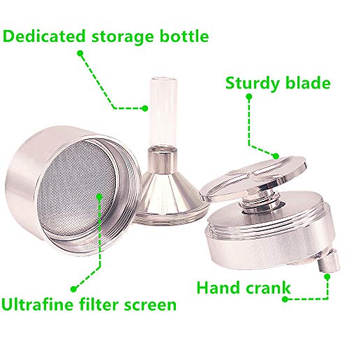 OMO Spice Tools Ultrafine Grinding Powder Spice Hand Shake Grinder Upgraded Version Large 4 layer 2.2 inches Storage Bottle