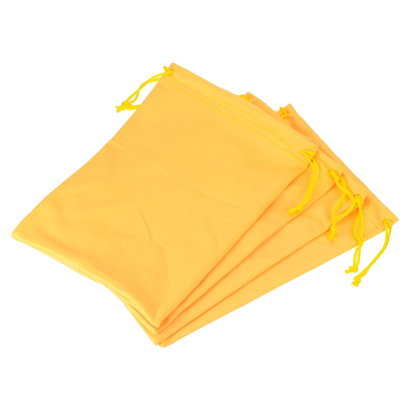 M METERXITY 4 Pack Ski Goggle Bag - Microfiber Snow Goggles Case Sleeve Drawstring Pouch Protection Bags, Apply to Goggles (7.1 x 10.6 Inch, Yellow)