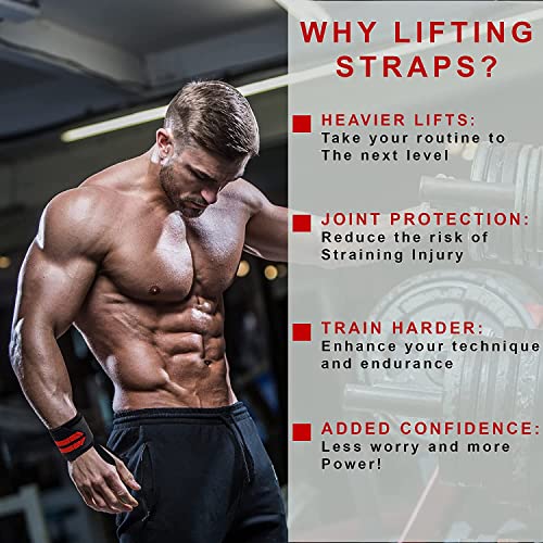5RIDGE Weight lifting Wrist Wraps - Professional Grade with Thumb Loops. Wrist Supports Braces for Men & Women Strength Training gym fitness fist straps Sold as Pair One Size Fits All