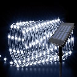 IJG Christmas Solar Rope Lights Outdoor