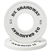 DX Grandway Change Weight Plates 1.25LB 2.5LB 5LB Pair Fractional Plate Olympic 2-Inch Rubber Bumper Plates Steel Insert Strength Training