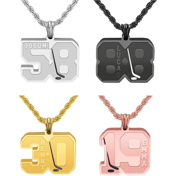 Collar De Hockey De Plata De Ley 925 Regalo - España