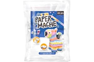 MODOH Instant Paper Mache Powder 3.3 Pounds White with Aluminum Mesh, Papier Mache Mix Object to Decorate, White Paper Mache Clay for Drawing, Art Clay Perfect for Artists and Crafts Projects